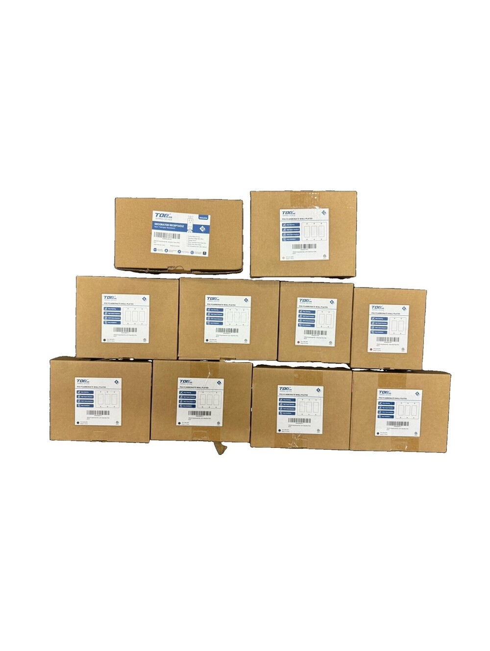 (RA) TOPELER Wall Plates & Electrical Receptacles Bulk Lot New Assorted Colors